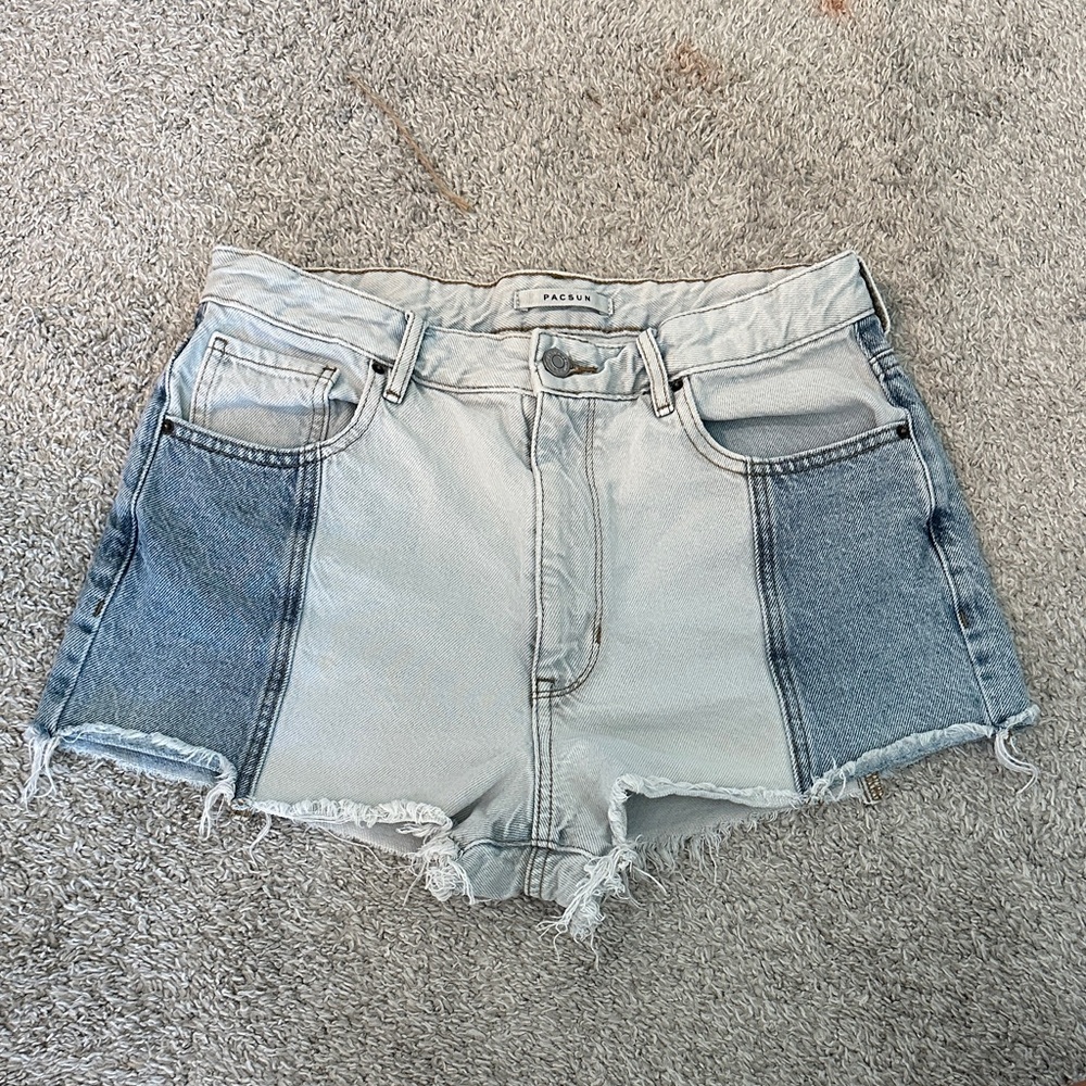 PacSun Women's Contrast Denim Jean Shorts